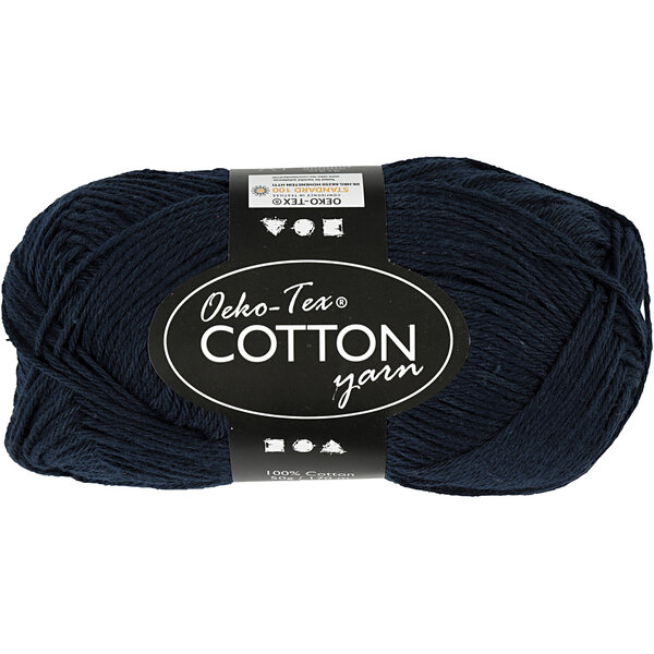 Creativ Company Katoengaren, afm 8/4, L: 170 M, donkerblauw, 50 gr/ 1 bol