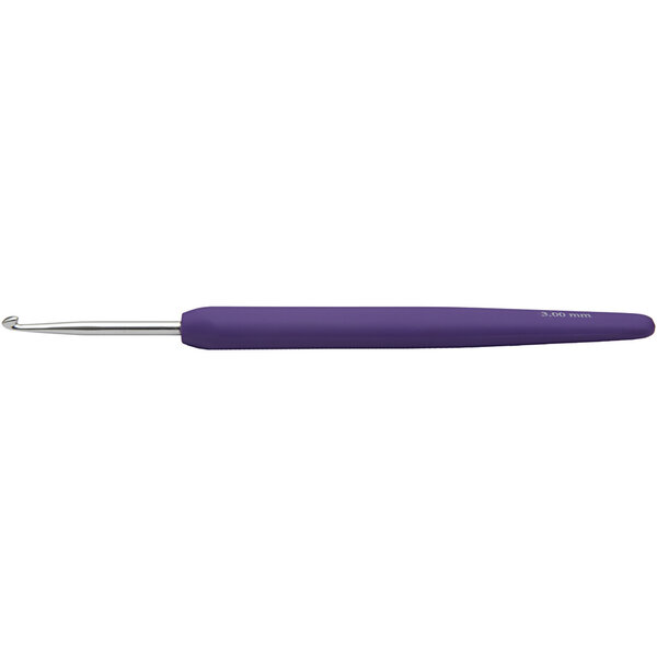 Creativ Company Haaknaalden, afm 3, L: 13,3 cm, afm 3 mm, paars, 1 stuk