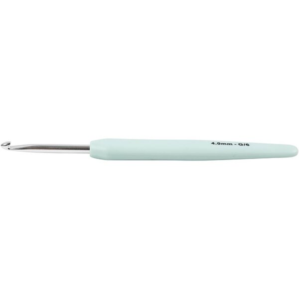 Creativ Company Haaknaalden, afm 4, L: 13,3 cm, afm 4 mm, pastel groen, 1 stuk