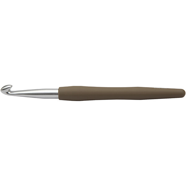 Creativ Company Haaknaalden, afm 8, L: 14,5 cm, afm 8 mm, bruin, 1 stuk