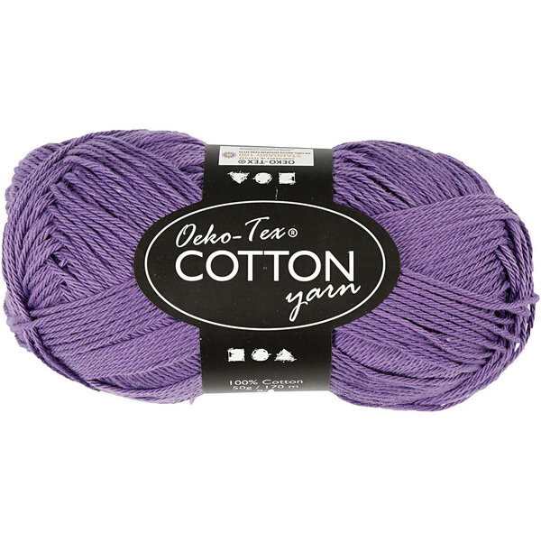 Creativ Company Katoengaren, afm 8/4, L: 170 M, paars, 50 gr/ 1 bol