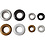 Fiskars Fiskars Eyelets, H: 2,9+3,15 mm, d 5+8 mm, gatgrootte 3,2+4,8 mm, 120 stuk/ 1 doos