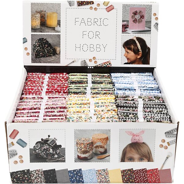 Creativ Company Patchwork stof, afm 45x55 cm, 100 gr, diverse kleuren, 48 bol/ 1 doos
