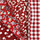 Creativ Company Patchwork stof, afm 45x55 cm, 100 gr, rood, 4 stuk/ 1 bol