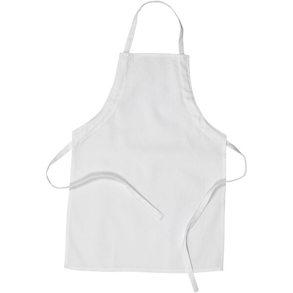 Creativ Company Schort, L: 61 cm, B: 43 cm, afm 4-6 jaar, 210 gr, wit, 1 stuk