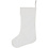 Creativ Company Kerstsok, H: 40 cm, B: 26 cm, 210 gr, wit, 1 stuk
