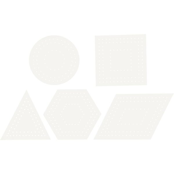 Creativ Company Kruissteken karton, geometrisch, afm 10-17 cm, wit, 20 stuk/ 1 doos