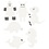 Creativ Company Kruissteken karton, dieren/robotten, H: 8-13 cm, B: 8-13 cm, wit, 6x3 stuk/ 1 doos