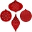 Creativ Company Kruissteken karton, kersdecoratie, H: 8,5-12 cm, gatgrootte 3 mm, metallic rood, 8 stuk/ 1 doos