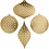 Creativ Company Kruissteken karton, kersdecoratie, H: 8,5-12 cm, gatgrootte 3 mm, metallic goud, 8 stuk/ 1 doos