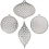 Creativ Company Kruissteken karton, kersdecoratie, H: 8,5-12 cm, gatgrootte 3 mm, metallic zilver, 8 stuk/ 1 doos