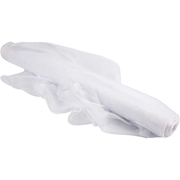 Creativ Company Organza stof, B: 50 cm, wit, 10 m/ 1 rol
