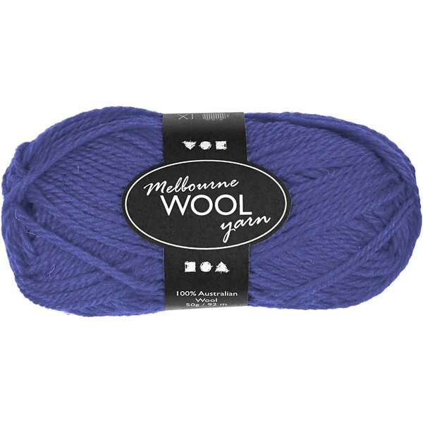 Creativ Company Melbourne wolgaren, L: 92 M, blauw, 50 gr/ 1 bol