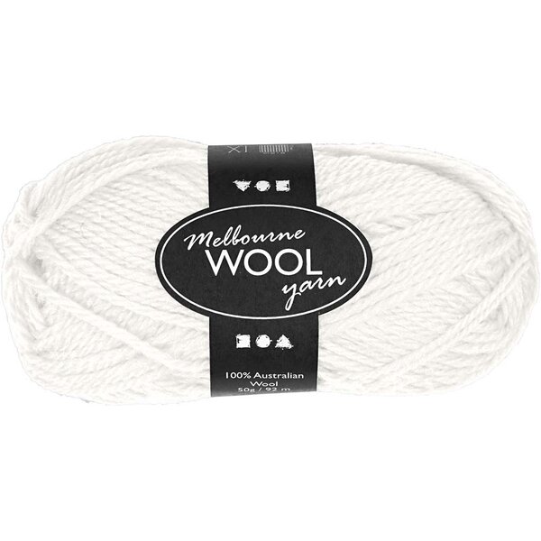 Creativ Company Melbourne wolgaren, L: 92 M, off-white, 50 gr/ 1 bol