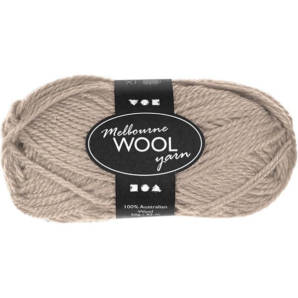 Creativ Company Melbourne wolgaren, L: 92 M, beige, 50 gr/ 1 bol
