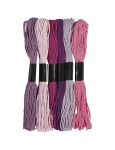 Creativ Company Borduurgaren, dikte 1 mm, paars, 6 bol/ 1 doos