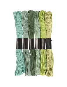 Creativ Company Borduurgaren, dikte 1 mm, groen, 6 bol/ 1 doos