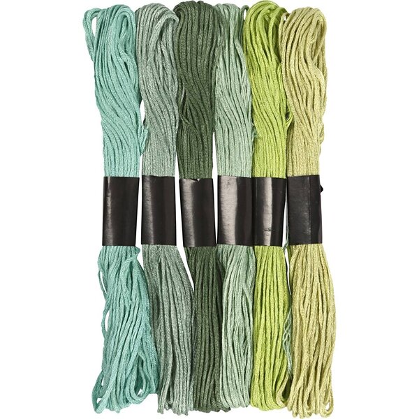 Creativ Company Borduurgaren, dikte 1 mm, groen, 6 bol/ 1 doos