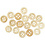 Creativ Company Houten knopen, d 8 mm, 2 gaten, 50 stuk/ 1 doos