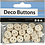 Creativ Company Houten knopen, d 11 mm, 2 gaten, 50 stuk/ 1 doos