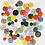 Creativ Company Knopen, d 12+18+20 mm, diverse kleuren, 800 stuk/ 1 doos