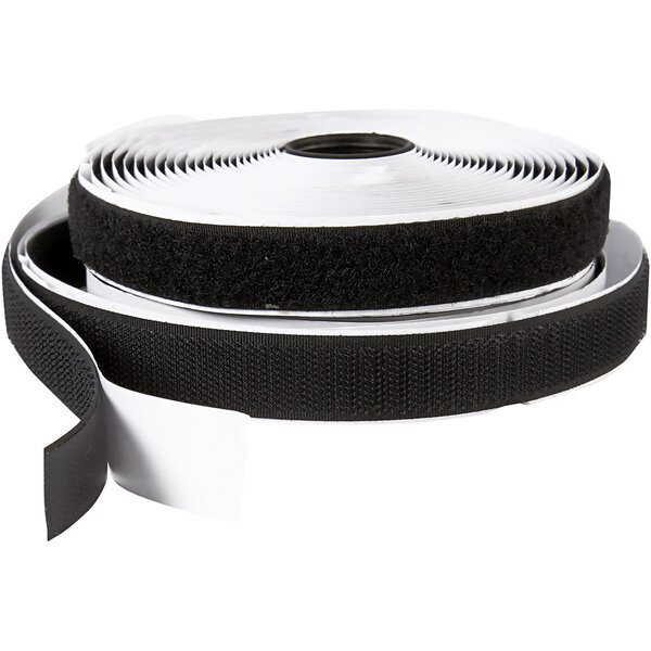Creativ Company Klitteband haak en lussluiting, zelfklevend, B: 20 mm, zwart, 5 m/ 1 rol