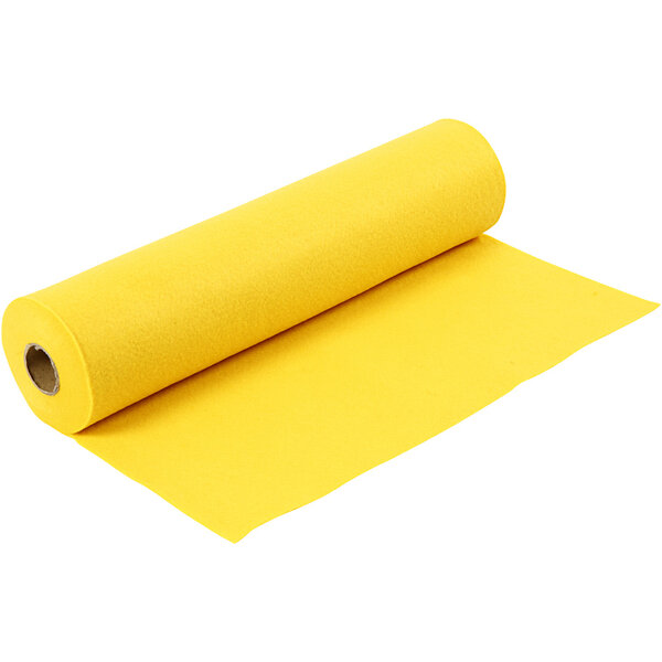 Creativ Company Hobbyvilt, B: 45 cm, dikte 1,5-2 mm, 180-200 gr, geel, 5 m/ 1 rol