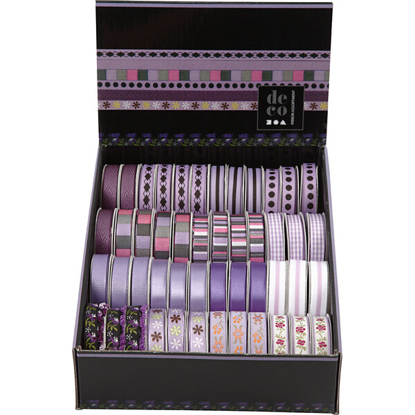 Creativ Company Decoratief lint, B: 10 mm, paars, 48x2 m/ 1 doos