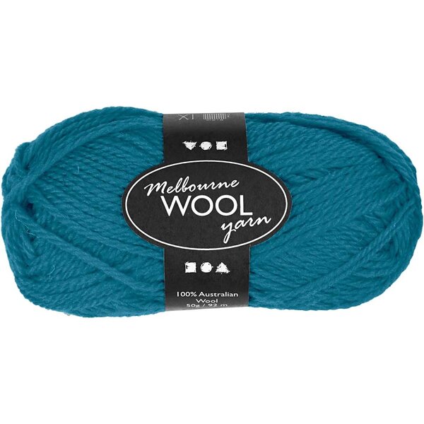 Creativ Company Melbourne wolgaren, L: 92 M, petrol, 50 gr/ 1 bol