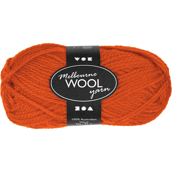 Creativ Company Melbourne wolgaren, L: 92 M, oranje, 50 gr/ 1 bol