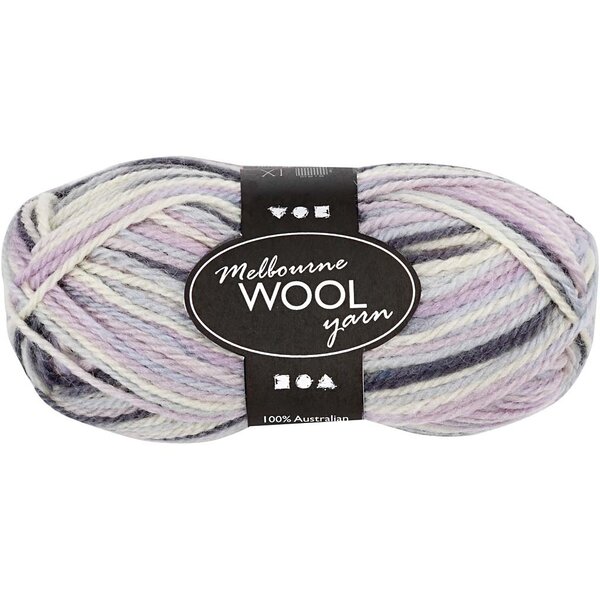 Creativ Company Melbourne wolgaren, L: 92 M, pastel paars, 50 gr/ 1 bol