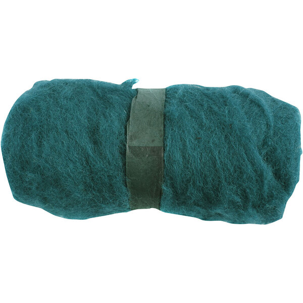 Creativ Company Gekaarde Wol, groen, 100 gr/ 1 bol