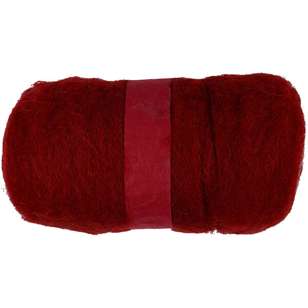 Creativ Company Gekaarde Wol, warm red, 100 gr/ 1 bol