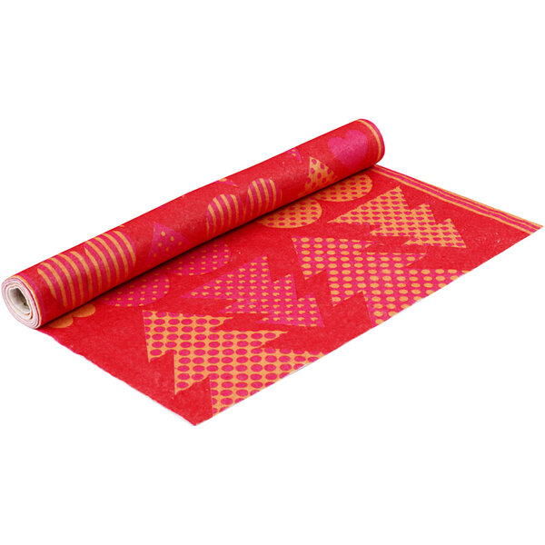 Creativ Company Vilt met motieven, B: 45 cm, dikte 1,5 mm, 180-200 gr, oranje, rood, 1 m/ 1 rol