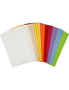 Creativ Company Hobbyvilt, vel 20x30 cm, dikte 1,5-2 mm, 180-200 gr, diverse kleuren, 24 div vellen/ 1 doos