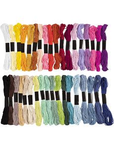 Creativ Company Borduurgaren, dikte 1 mm, diverse kleuren, 42 bol/ 1 doos