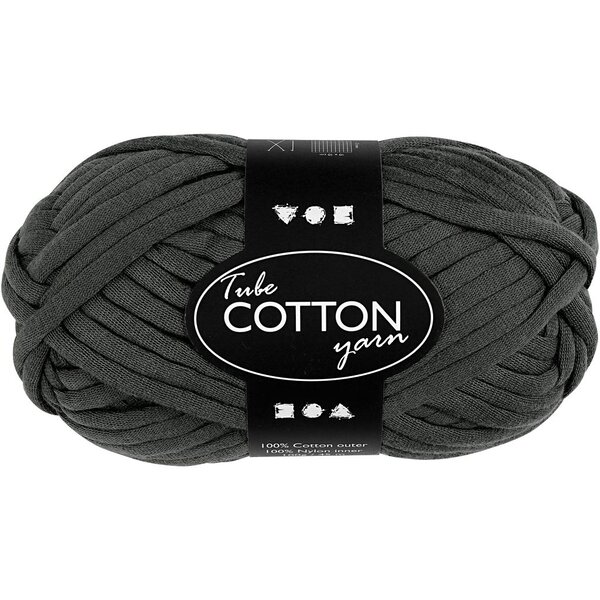 Creativ Company Textielgaren, L: 45 M, donkergrijs, 100 gr/ 1 bol