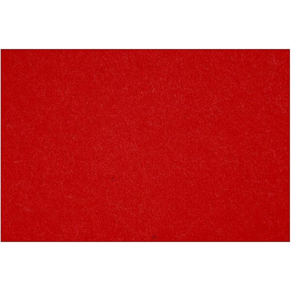 Creativ Company Hobbyvilt, vel 42x60 cm, dikte 3 mm, rood, 1 vel
