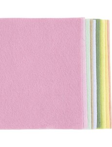 Creativ Company Hobbyvilt, A4, vel 210x297 mm, dikte 2 mm, pastelkleuren, 10 stuk/ 1 doos