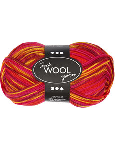 Creativ Company Sokkengaren, L: 200 M, diverse kleuren, 50 gr/ 1 bol