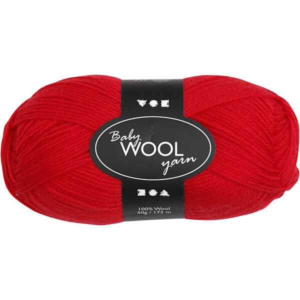Creativ Company Baby Garen, L: 172 M, rood, 50 gr/ 1 bol