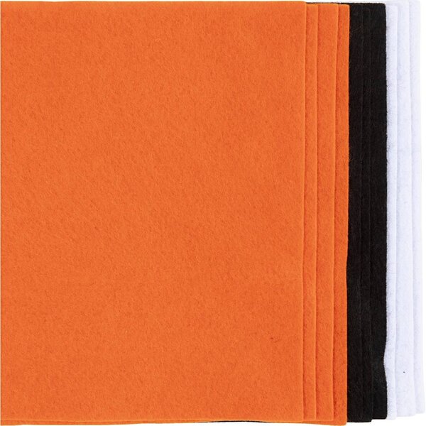 Creativ Company Hobbyvilt, A4, vel 210x297 mm, dikte 2 mm, halloween kleuren, 10 stuk/ 1 doos