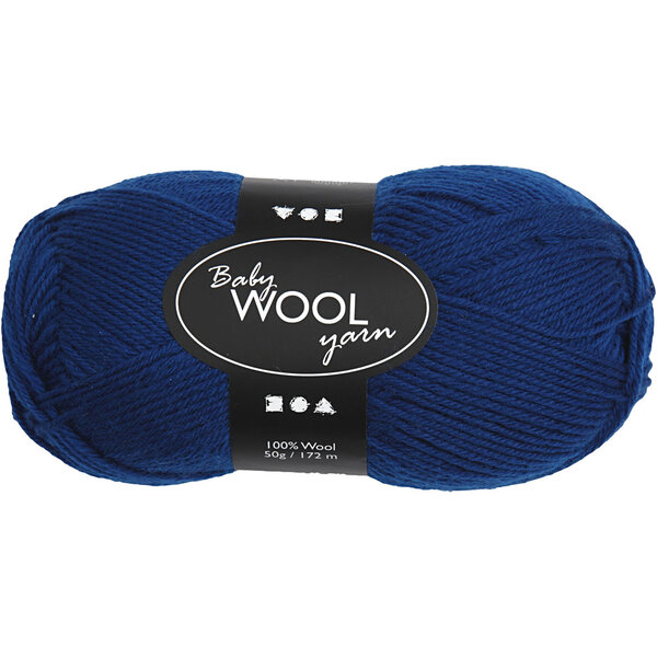 Creativ Company Baby Garen, L: 172 M, donkerblauw, 50 gr/ 1 bol