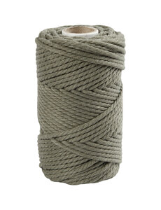 Creativ Company Macramé koord, L: 55 M, d 4 mm, mosgroen, 330 gr/ 1 rol