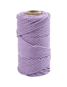 Creativ Company Macramé koord, L: 55 M, d 4 mm, paars, 330 gr/ 1 rol