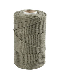 Creativ Company Macramé Koord, L: 198 M, d 2 mm, mosgroen, 330 gr/ 1 rol