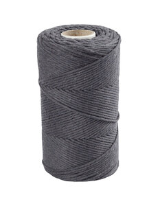 Creativ Company Macramé Koord, L: 198 M, d 2 mm, grijs, 330 gr/ 1 rol