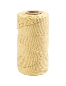 Creativ Company Macramé Koord, L: 198 M, d 2 mm, lichtgeel, 330 gr/ 1 rol