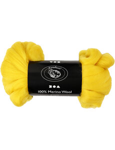 Creativ Company Merino Wol, dikte 21 my, sun yellow, 100 gr/ 1 doos