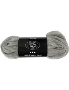 Creativ Company Merino Wol, dikte 21 my, grijs, 100 gr/ 1 doos